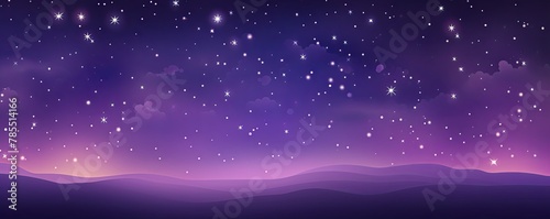 Starry night sky background with colorful glowing stars on a dark backdrop with copy space for text design photo or product  empty blank copyspace