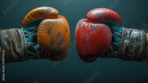 Close-Up of Two Boxing Gloves Touching © VGV