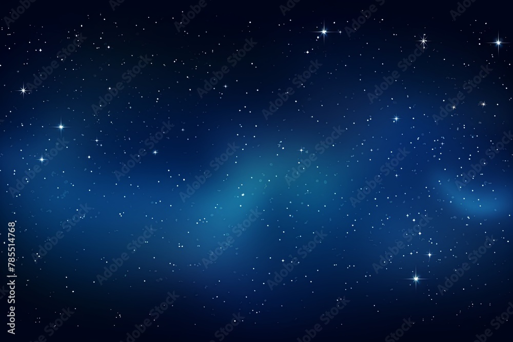 Starry night sky background with glowing stars on a dark backdrop with copy space for text design photo or product, empty blank copyspace