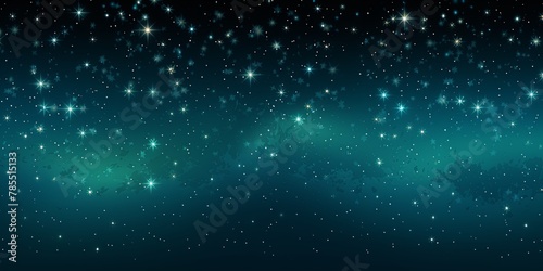 Starry night sky background with glowing stars on a dark backdrop with copy space for text design photo or product, empty blank copyspace © Celina