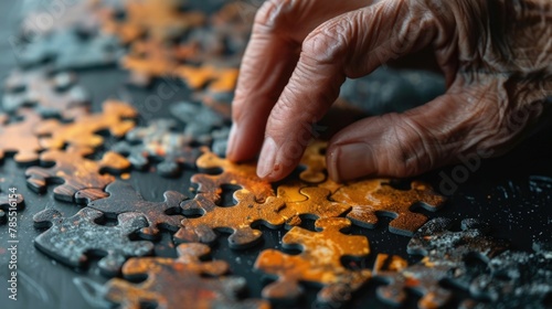 Piecing Together the Challenges of Alzheimer s A Tactile of Memory and Resilience photo