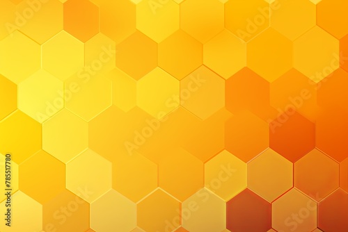 Tan and yellow gradient background with a hexagon pattern in a vector illustration © Celina