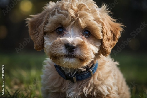 Portrait of an adorable maltipoo puppy
