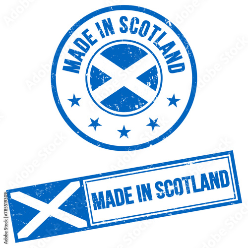 Made in Scotland Stamp Sign Grunge Style