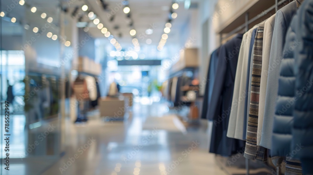 Soft focus on a deserted fashion store without people in the image 03 Soft focus on a deserted fashion store without people in the image 03