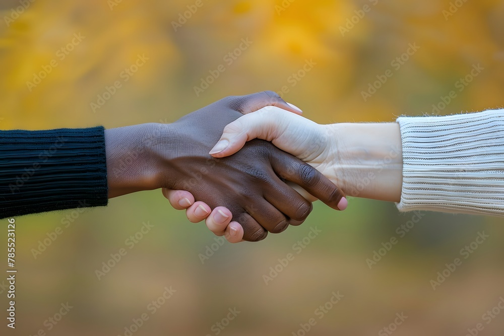 Human Connection Concept with Intertwined Multicultural Hands Human Connection Concept with Intertwined Multicultural Hands