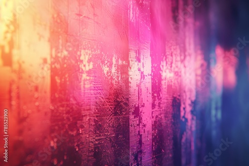 Neon Digital Cybernetic Cityscape Abstract Background