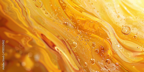 fluid oil liquid texture, bubble oil drops and swirls on a background AI-generated Image