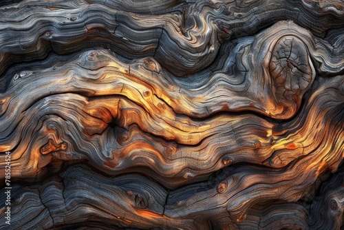 Detailed close up of a wood pattern