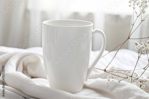 Coffee charming white mug for mokup.
