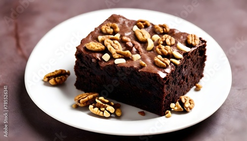 chocolate brownie with walnuts