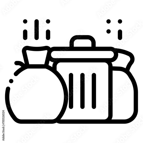 waste trash can icon