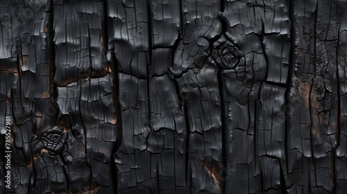 Darkened Charred Wood Texture