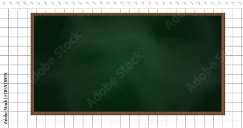 Image of game plan on green board over white background