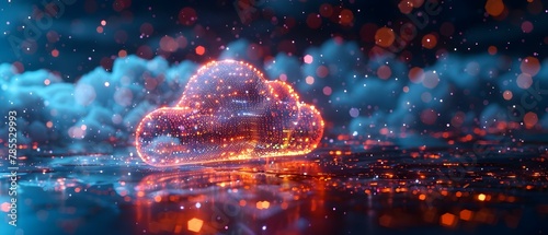 Digital Symphony: The Harmony of Cloud Technology. Concept Cloud Computing, Digital Transformation, Technology Innovation, Data Security, IT Infrastructure