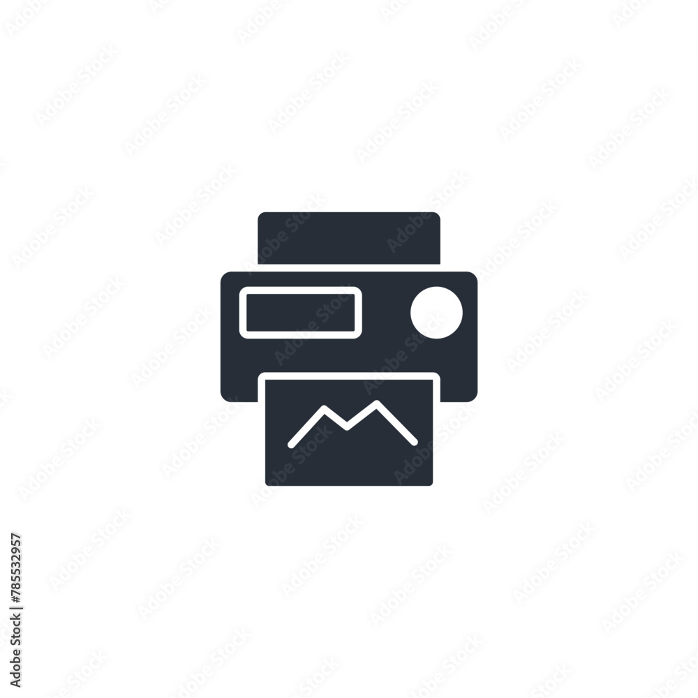 photo print icon. vector.Editable stroke.linear style sign for use web design,logo.Symbol illustration. photo print icon. vector.Editable stroke.linear style sign for use web design,logo.Symbol illustration.