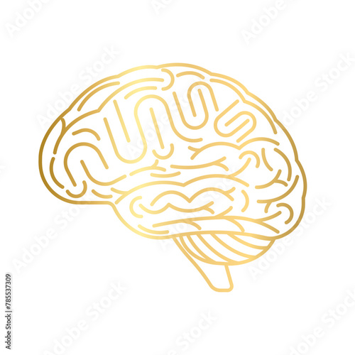 Brain. Human Brain. Creativity and Intelligence Concept. Vector Illustration.