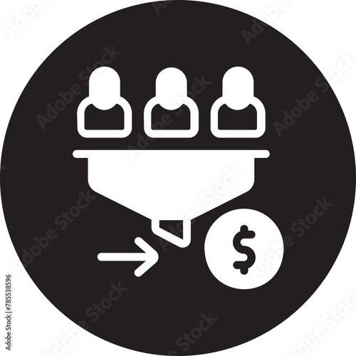 sales pipeline glyph icon
