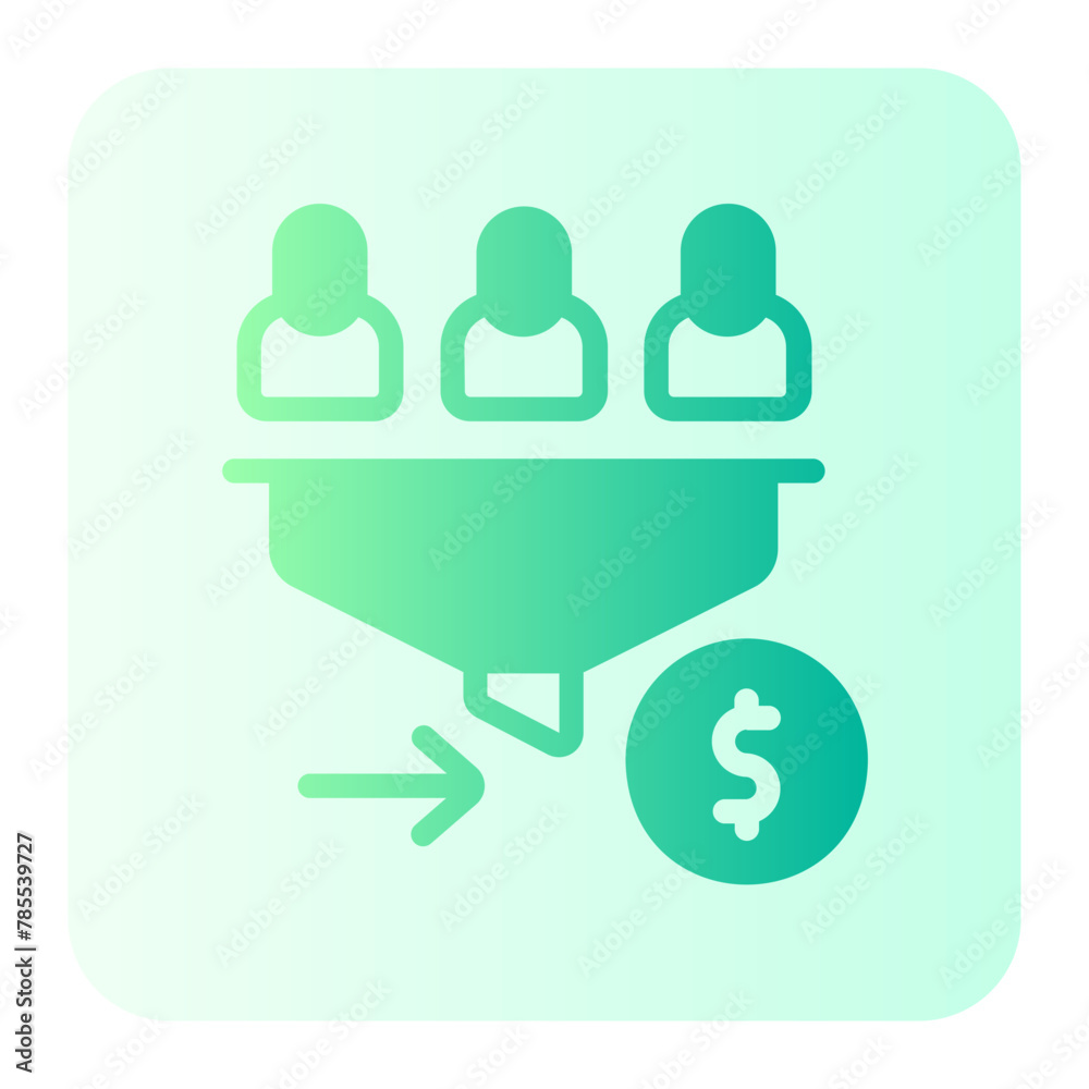 sales pipeline gradient icon sales pipeline gradient icon