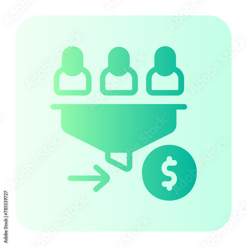sales pipeline gradient icon