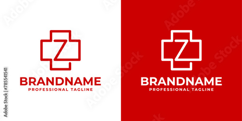 Letter Z Medical Cross Logo, suitable for business related to Medical Cross or Pharmacy with Z initial