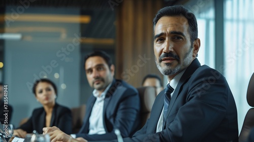 Portrait of an Arab businessman during a business meeting