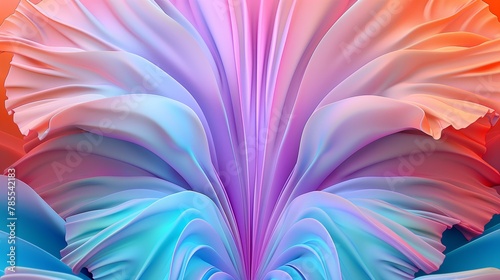 elegant abstract texture with ripples in pink blue and coral gradients