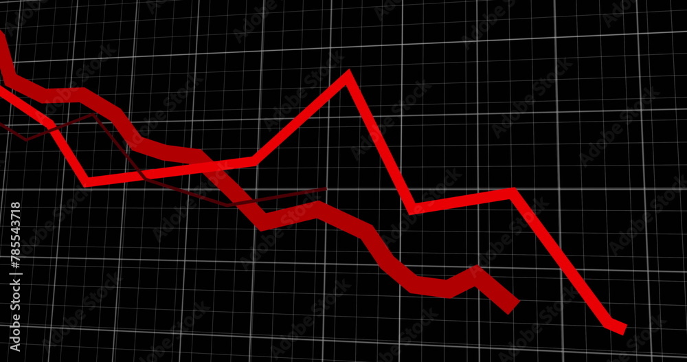 Obraz premium Image of decreasing diagrams on the black background