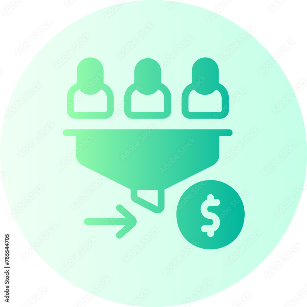 sales pipeline gradient icon sales pipeline gradient icon