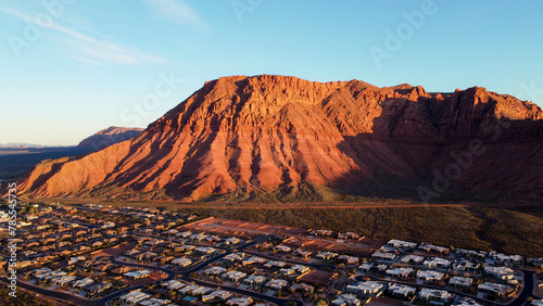 Aerial View of Red Mountain St. George Utah 