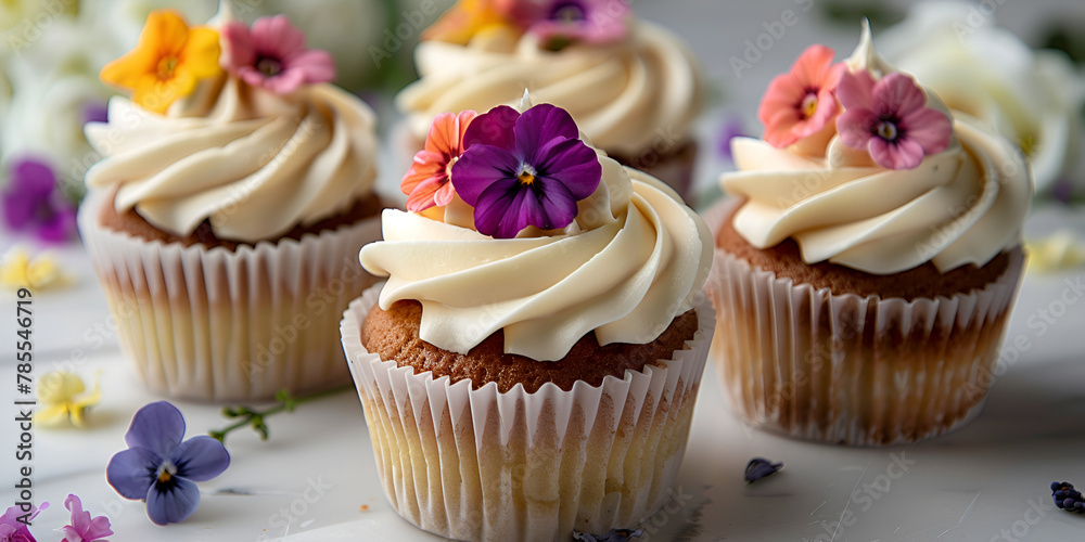 cupcakes with cream , cupcake with background of blur cupcake , cupcake wallpaper for sweet lover , cupcake with flower's decoration . cupcakes with cream , cupcake with background of blur cupcake , cupcake wallpaper for sweet lover , cupcake with flower's decoration .