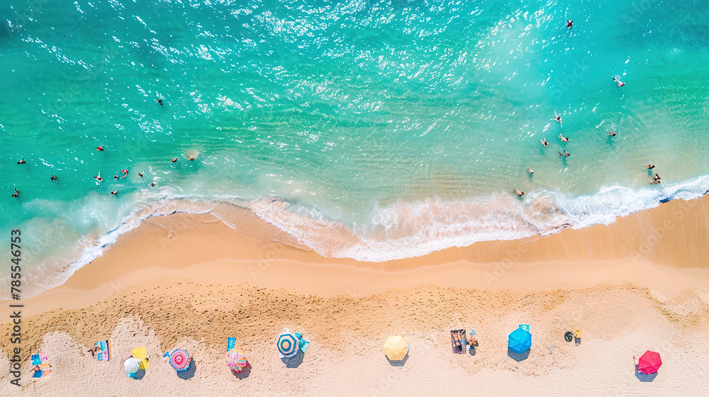 Naklejka premium Tropical Seaside with Crystal Clear Waters