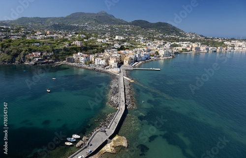 Aerial view of Ischia ponte  a coastal village in the Ischia Island photo