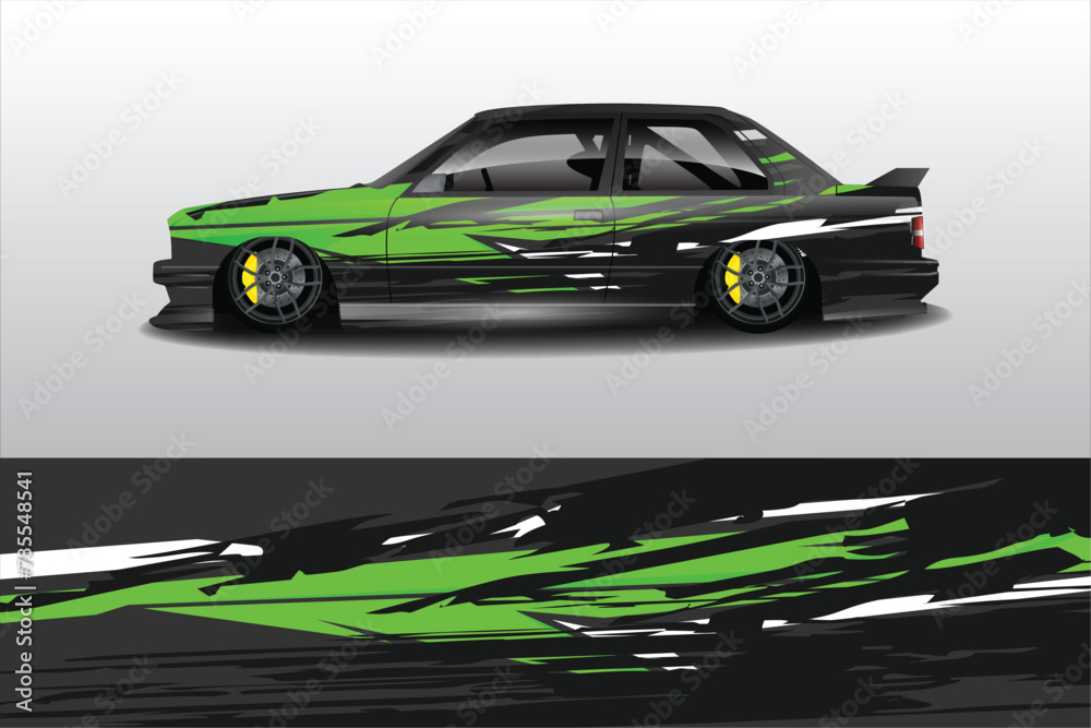 car livery graphic vector. abstract grunge background design for vehicle vinyl wrap