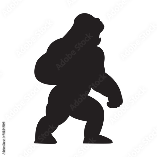 gorilla silhouettes  vector