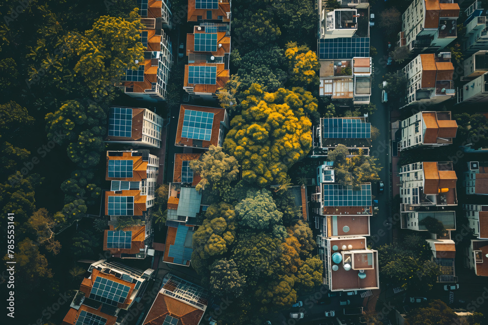 Obraz premium Harnessing Solar Power: The Concept of Solar Panels - Generative AI.