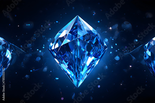 blue  diamond pattern abastract  and elegant background design, Modern geometric design, Stylish graphic art, Shiny texture, Premium elegant artwork. © MDASRAFUL
