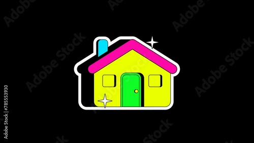 house animated with Alpha Channel (transparent) (ID: 785553930)