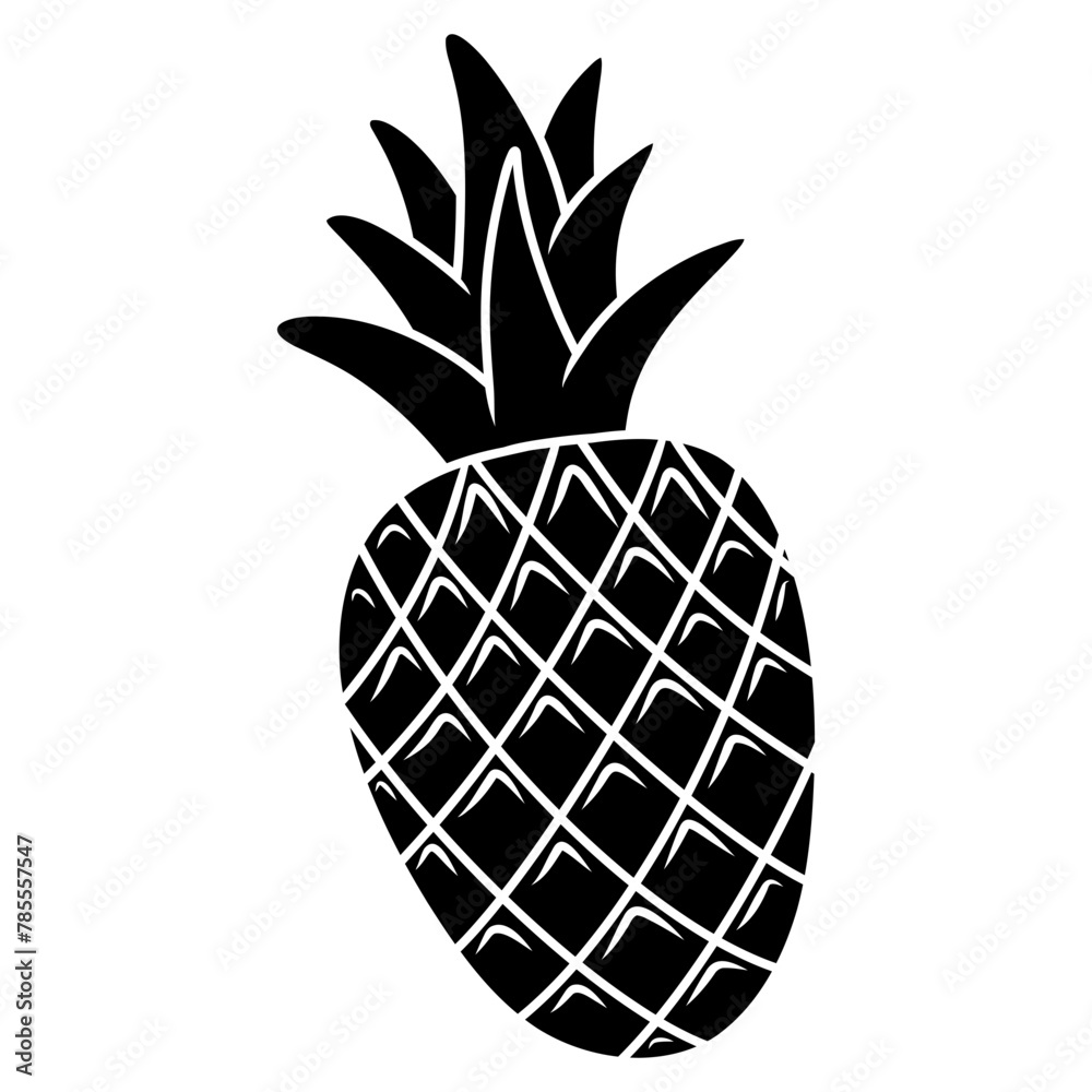 pineapple fruit glyph icon pineapple fruit glyph icon