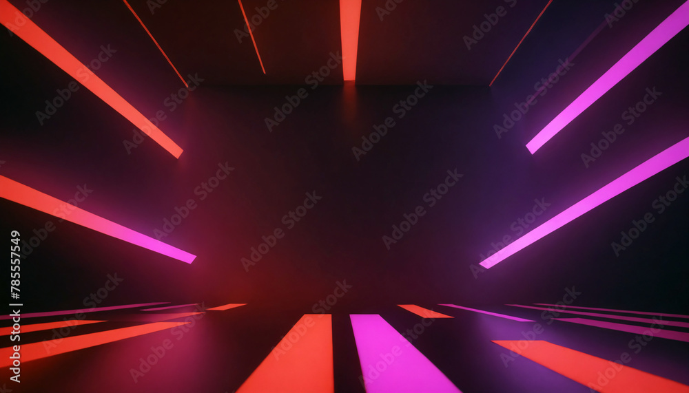 Abstract Glowing Purple Blue Pink Hue Gradient Lines Background - obrazy, fototapety, plakaty 