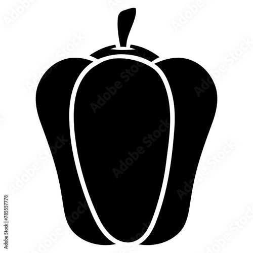 bell pepper vegetable glyph icon