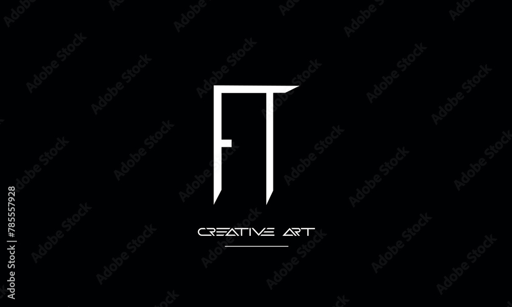 FT, TF, F, T abstract letters logo monogram FT, TF, F, T abstract letters logo monogram