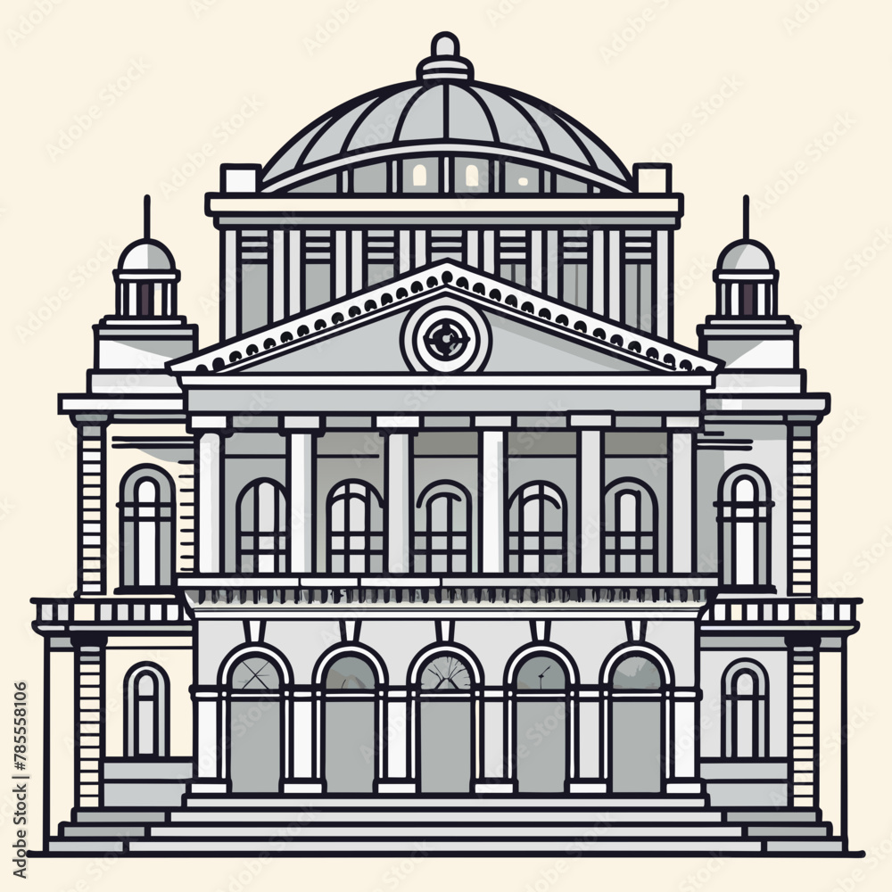 opera house illustration | opera house outline unique illustration	