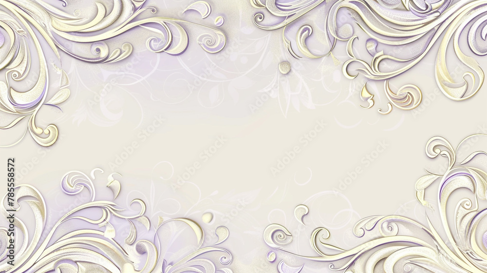 Lavender and white retro swirls offer a romantic touch for gentle branding materials. Lavender and white retro swirls offer a romantic touch for gentle branding materials.