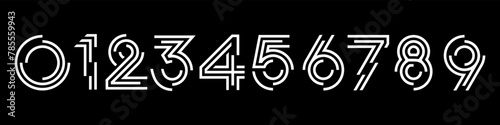 set of creative number 1 to 10 logo designs. abstract number design vector illustration