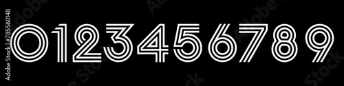 set of creative number 1 to 10 logo designs. abstract number design vector illustration