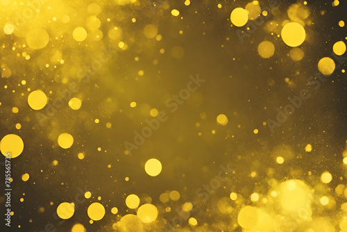 Yellow bokeh   a normal simple grainy noise grungy empty space or spray texture   a rough abstract retro vibe shine bright light and glow background template color gradient