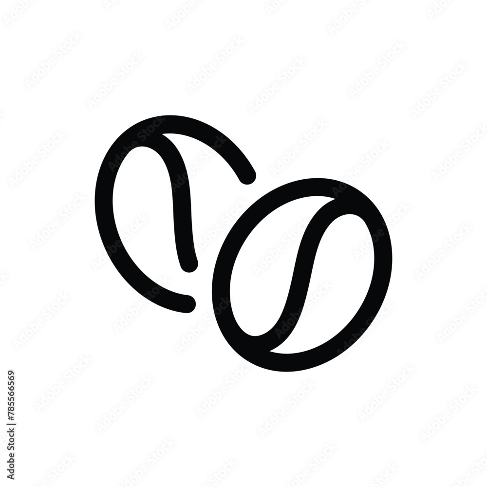 Simple Coffee Bean icon. The icon can be used for websites, print templates, presentation templates, illustrations, etc Simple Coffee Bean icon. The icon can be used for websites, print templates, presentation templates, illustrations, etc