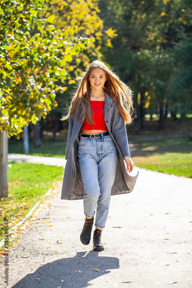 Autumn portrait of a young beautiful blonde woman Autumn portrait of a young beautiful blonde woman