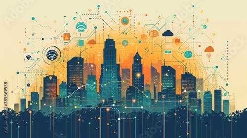 Explain the concept of the Internet of Things (IoT) and its influence on smart homes and cities